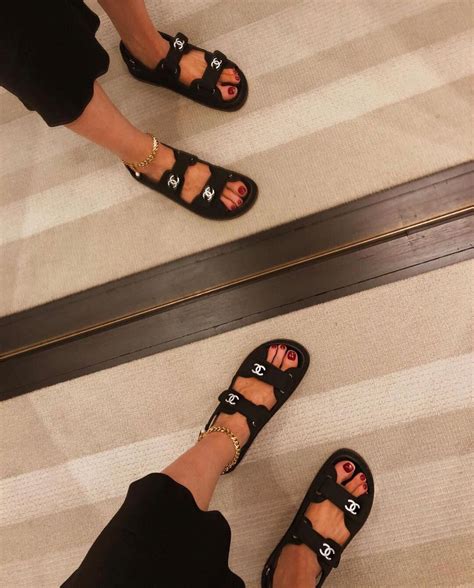 chanel dad sandals replica|chanel velcro sandals 2020 price.